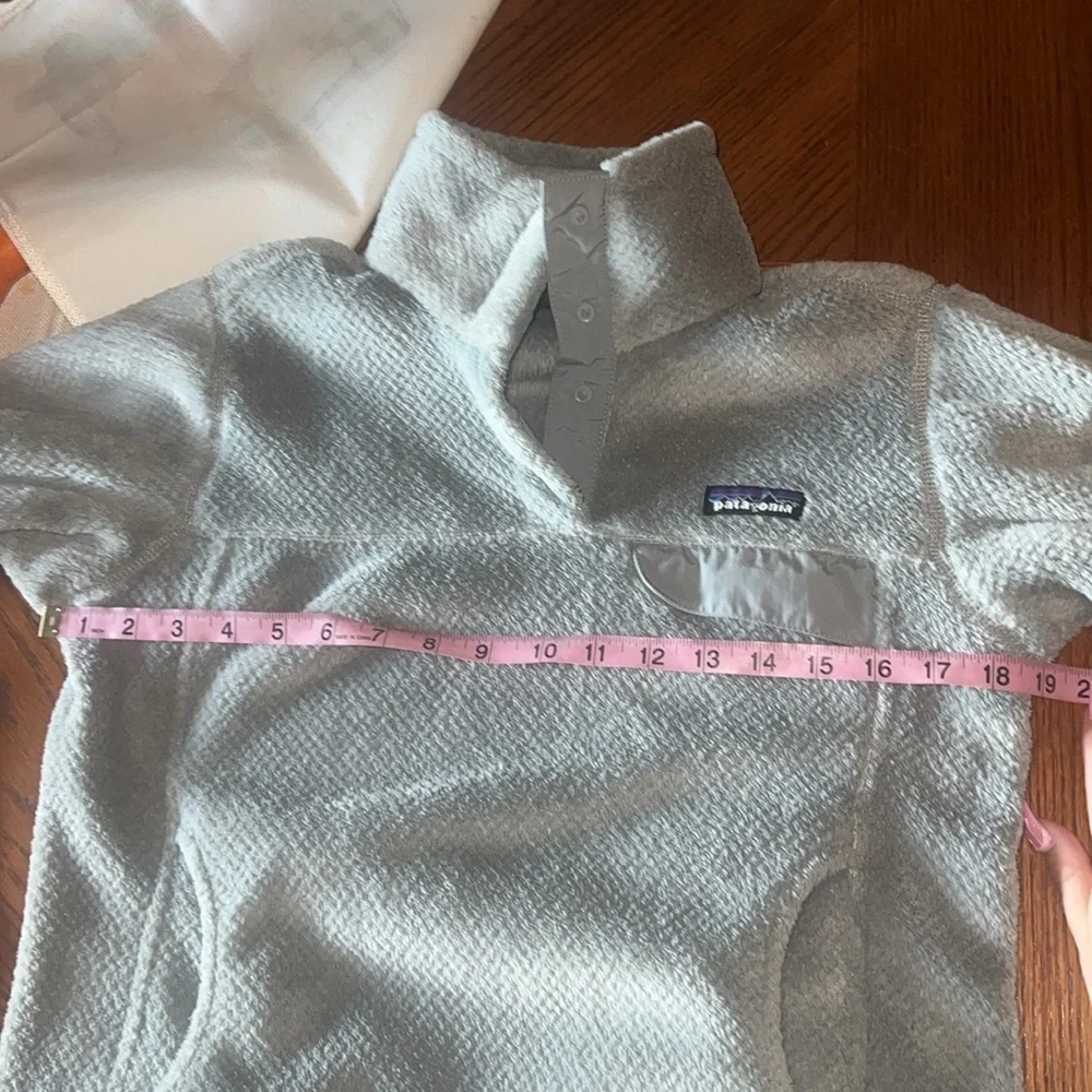 Patagonia Gray Button Snap Pullover Fleece 100% Polyester Jacket - Picture 12 of 12